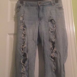Destructed F21 Denim Jeans